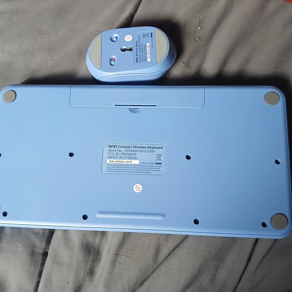 Wireless Blue Keyboard and Mouse Combo